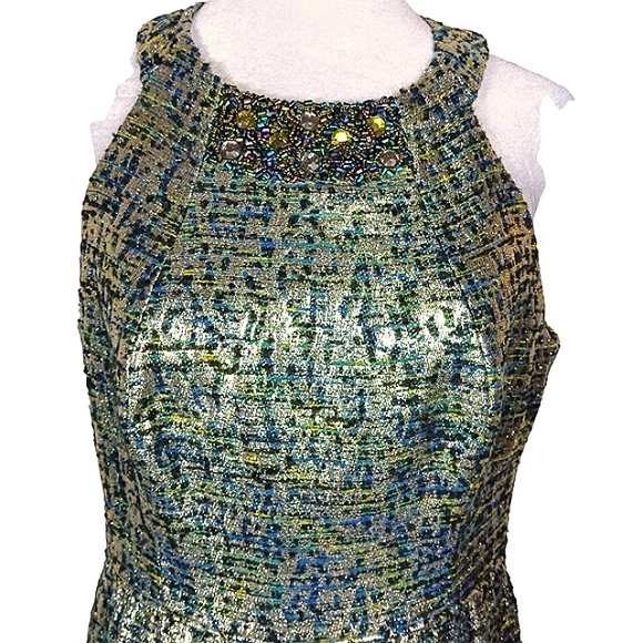 Maggy London Metallic Midi Dress - Picture 2 of 8